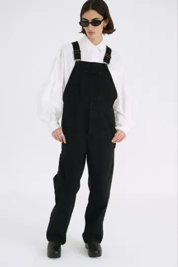 정품 새상품 CLANE WAIST ADJUST OVERALLS BLACK