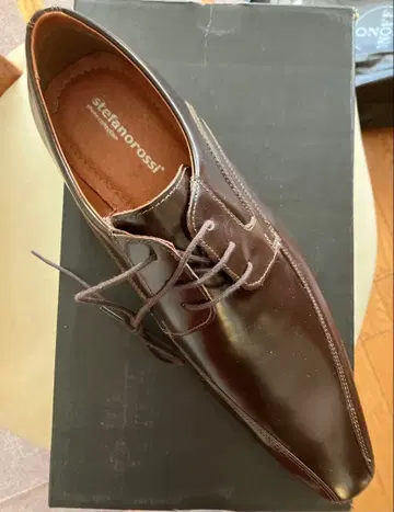 미사용 스테파노 로시 비즈니스 슈즈 브라운/26.5cm
