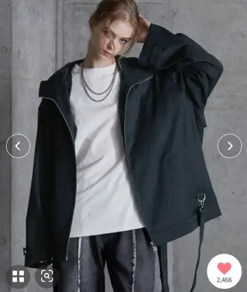 SERACE 루즈 드레이프 서스펜더 후드티