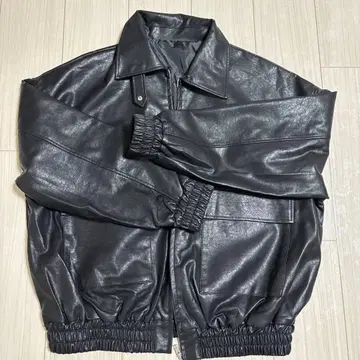 인조 가죽 블랙 가죽 자켓 L 사이즈 넉넉하게