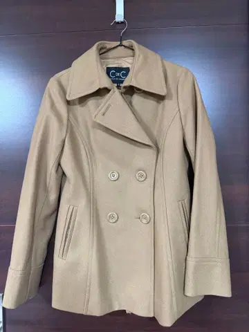 쿠 드 샹스 트렌치코트 숏코트 40 브라운