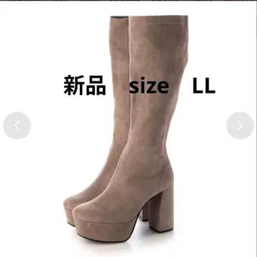 새상품 에스페란자 락모리 시리즈 청키힐 롱 부츠 스웨이드