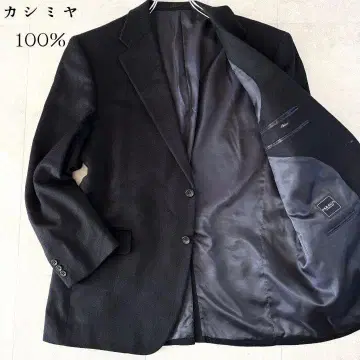 캐시미어 100% 컨디션 최상 파라 고 테일러드 자켓 L BB7 블랙
