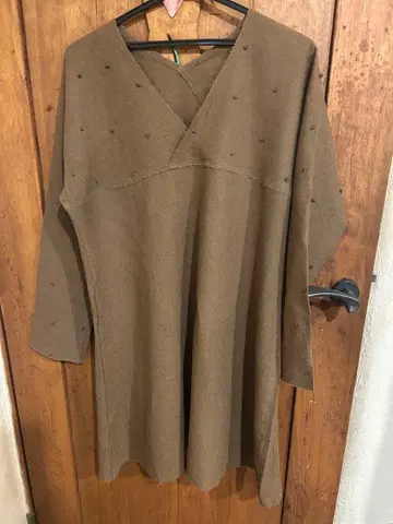 요건 레일 압축 울 원피스