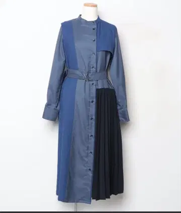 UNITED TOKYO 긴팔 원피스 블루/0