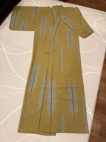 BUSHOUAN 올리브 그린 폴리 코몬 기모노