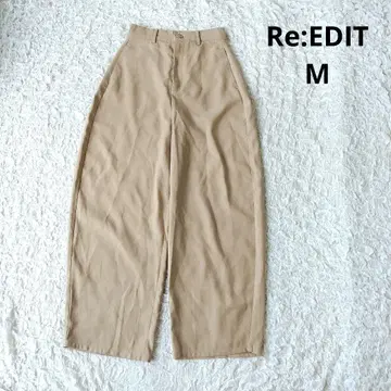 [리디] 소프트 트윌 커브 팬츠 베이지 와이드 팬츠 코쿤 M