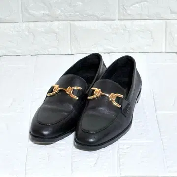 ZARA 자라 비트 로퍼 블랙 36 약 23cm 골드