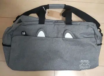 고양이 귀 여행 보스턴 백 그레이