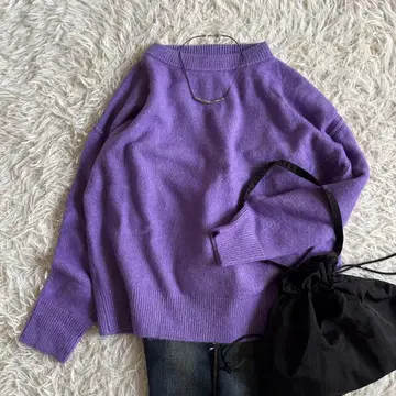 [ 어반 리서치 도어스 ] 백 컬러 니트 프리 퍼플