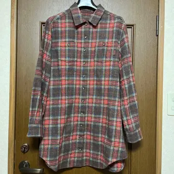 마드모아젤 논논 플란넬 셔츠 롱 기장