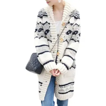 SHIPS 쉽스 숄카라 롱 가디건 아이보리