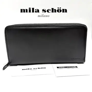 새상품 mila schon CALF LEATHER 라운드 장지갑 밀라 쇤