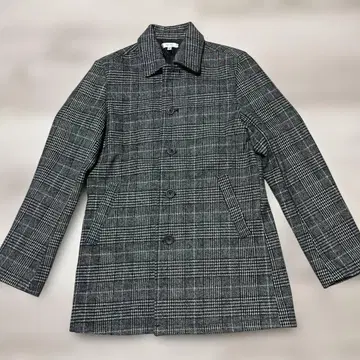 Nylaus 체크 무늬 스텐카라 코트 M 사이즈