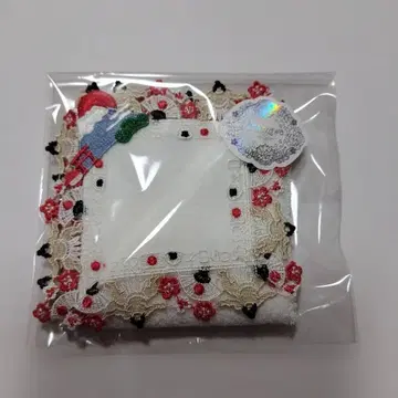 미사용 새상품 긴자와 레이스 타월 손수건 도스코이 일본 화이트