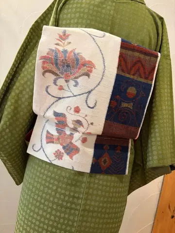 나고야 오비 새상품 리버서블 외출 연습