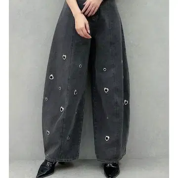 [새상품] dazzlin 커브 턱 데님 팬츠