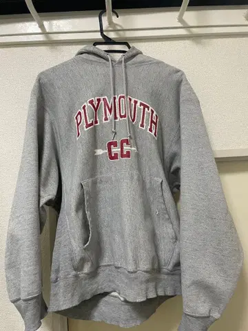 챔피온 프리미엄 리버스 위브 후드티 그레이