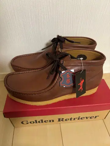 미사용품 왈라비 부츠 브라운 천연 가죽 26.5cm