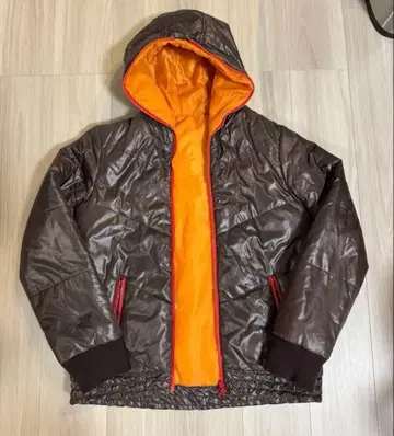 브라운 오렌지 다운 자켓