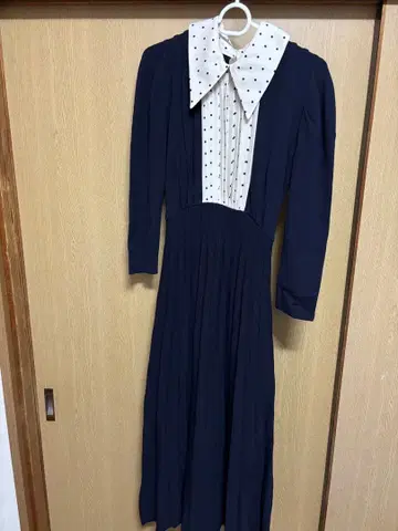 SNIDEL 네이비 긴팔 롱 원피스