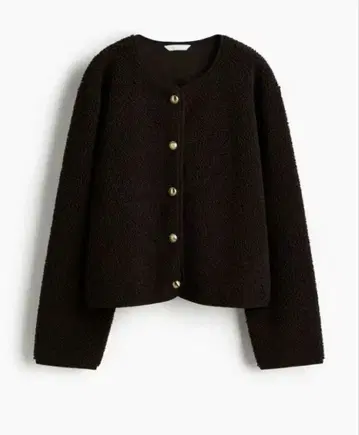 H&M 새상품 베이지 테디 자켓 버튼 포함 L