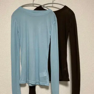 HANNE 시어 롱 슬리브 TEE