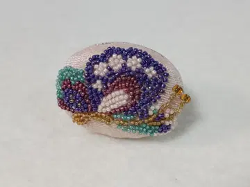 새상품 비즈 자수 오비 고정 띠 핸드메이드 [달팽이]