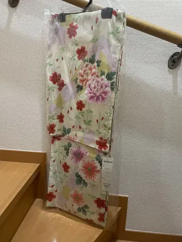 꽃무늬 유카타 약 165cm 면 100%