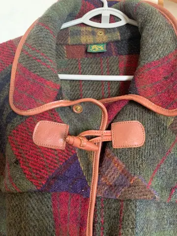 IL BISONTE 체크 무늬 더플 코트 구제 의류