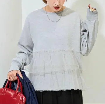 [ FREAK'S STORE ] 튤 도킹 와플 풀오버