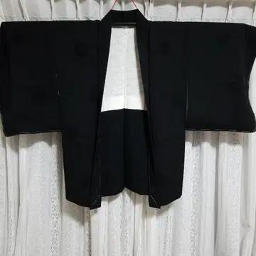 여성용 블랙 무지 겉옷 (쇼와 레트로)