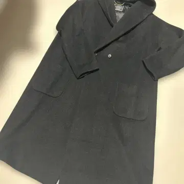 L'ESSAGE 저널 스탠다드 다크 그레이 롱 코트