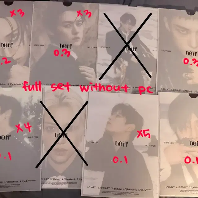 스트레이키즈 스키즈 두잇 포토보드 포스터 팝업 앨범 일반반 잇버전 증사