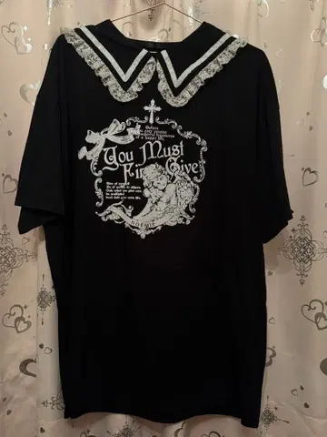 세일러 카라 T셔츠 블랙