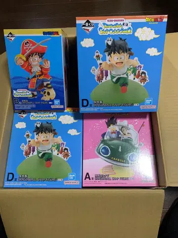 드래곤볼 제일복권 스냅 피규어 세트 A상, B상, D상 2개