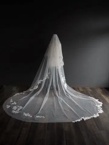 자수 웨딩 베일 롱 3m AiLE