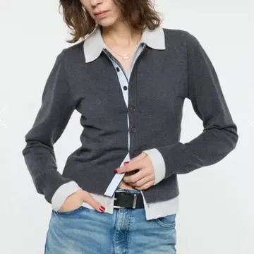 MOUSSY 더블 레이어드 니트 셔츠