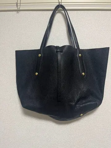 아나벨 잉걸 블랙 레더 토트백