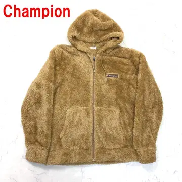 A7282 챔피온 플리스 자켓 후드 부착 베이지 XL