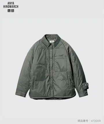 ANYA HINDMARCH 퍼프 테크 셔츠 자켓 올리브