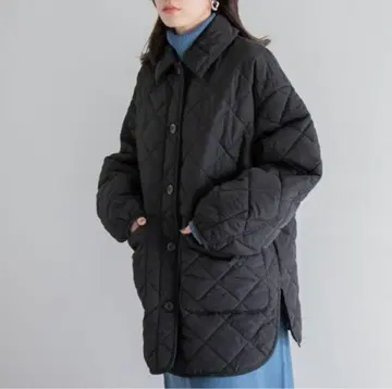 로리즈팜 F 사이즈 카라 부착 퀼팅 자켓