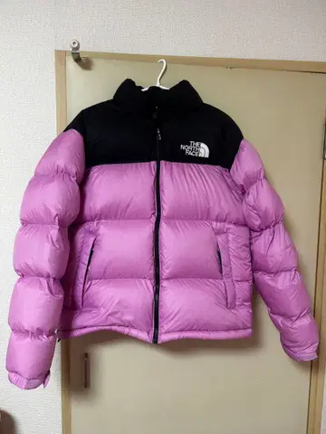 THE NORTH FACE 핑크 블랙 다운 자켓 L 택 포함