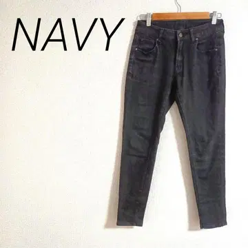 NAVY 블랙 하이웨스트 스키니진 M 허리밴딩 없음