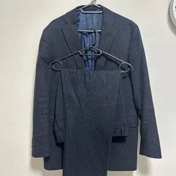 울 혼방 다크 그레이 비즈니스 정장