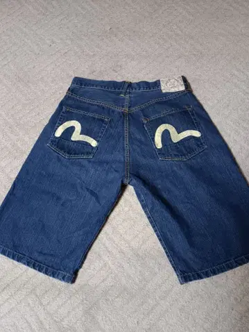 1주 한정 판매 에비수 하프 청바지 EVISU 하프 팬츠 빅 사이즈 36