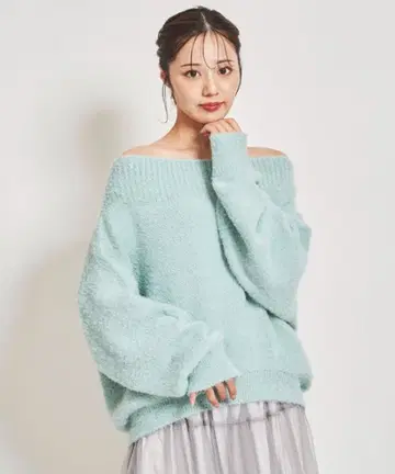 31 Sons de mode 스팽글 얀 니트 오프숄더 니트