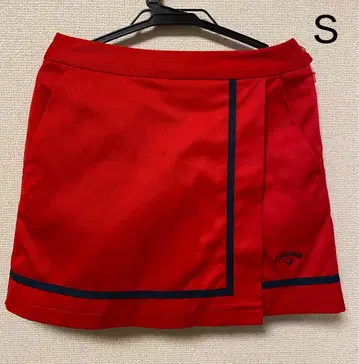 미사용 Callaway 골프 스커트 빨간색 S