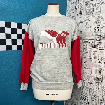 PUMA 그레이/레드 트레이닝복