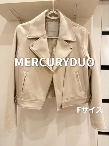 MERCURYDUO 베이지 더블 라이더스 F 사이즈
